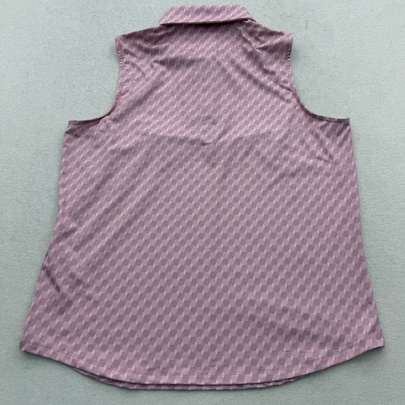 Bad Birdie Core Polo SL Women L Geo Chip Petaluma Sleeveless Golf Shirt Tank - Picture 4 of 4